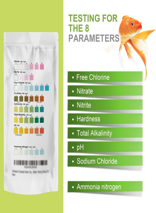 AAwipes Aquarium Test Strips 8-in-1 |125 Strips Bag Packs| Test pH, Carbonate, Alkalinity, Hardness, Chlorine, Nitrite, etc. (K02-125) - Image 4